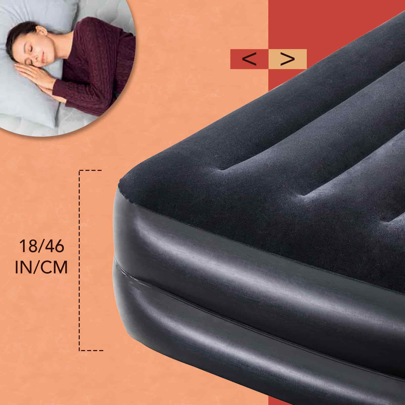 Bestway Twin Air Mattress Inflatable Builtin AC Pump Outbax