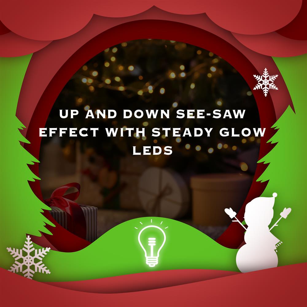 Stockholm Christmas Motif Ropelight Santa Elf Seesaw Outbax