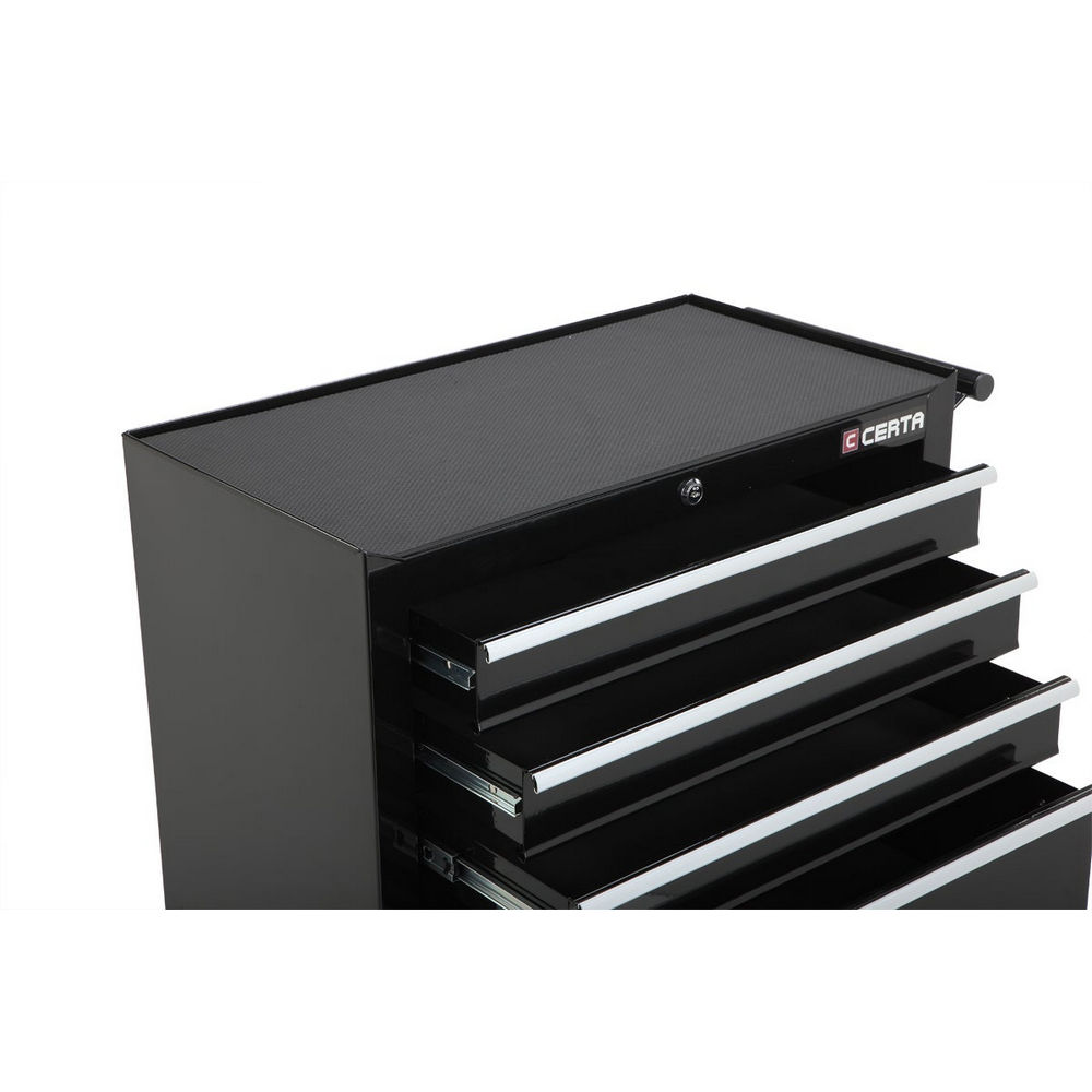 Certa Tool Box Storage Trolley 5 Drawer Chest (Black)