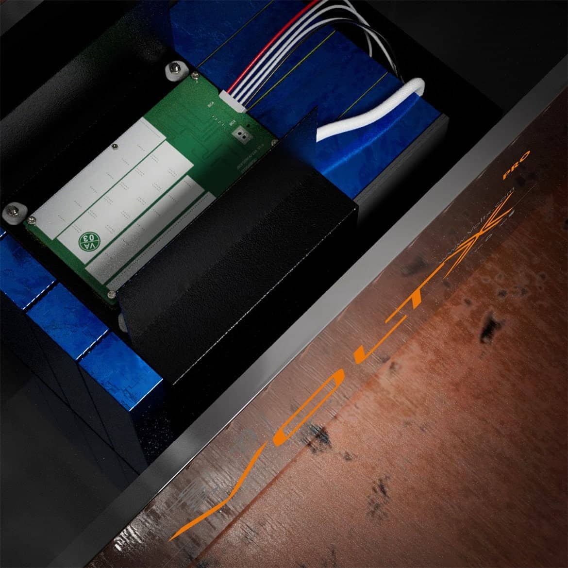 Inside VoltX 12V 300Ah Pro Lithium LiFePO4 Battery
